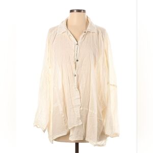 Free People Off-White Lightweight Shirt Intimately by Free People. 3/4 Sleeve